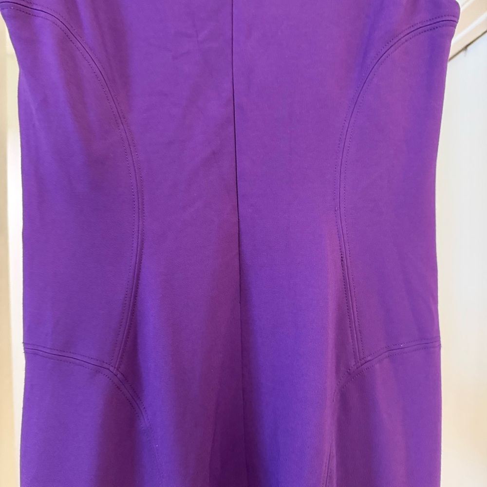 Diane Von Furstenberg Purple Jaelyn Mini Dress Sz 10 Minimalist Quiet Luxury - Picture 12 of 13